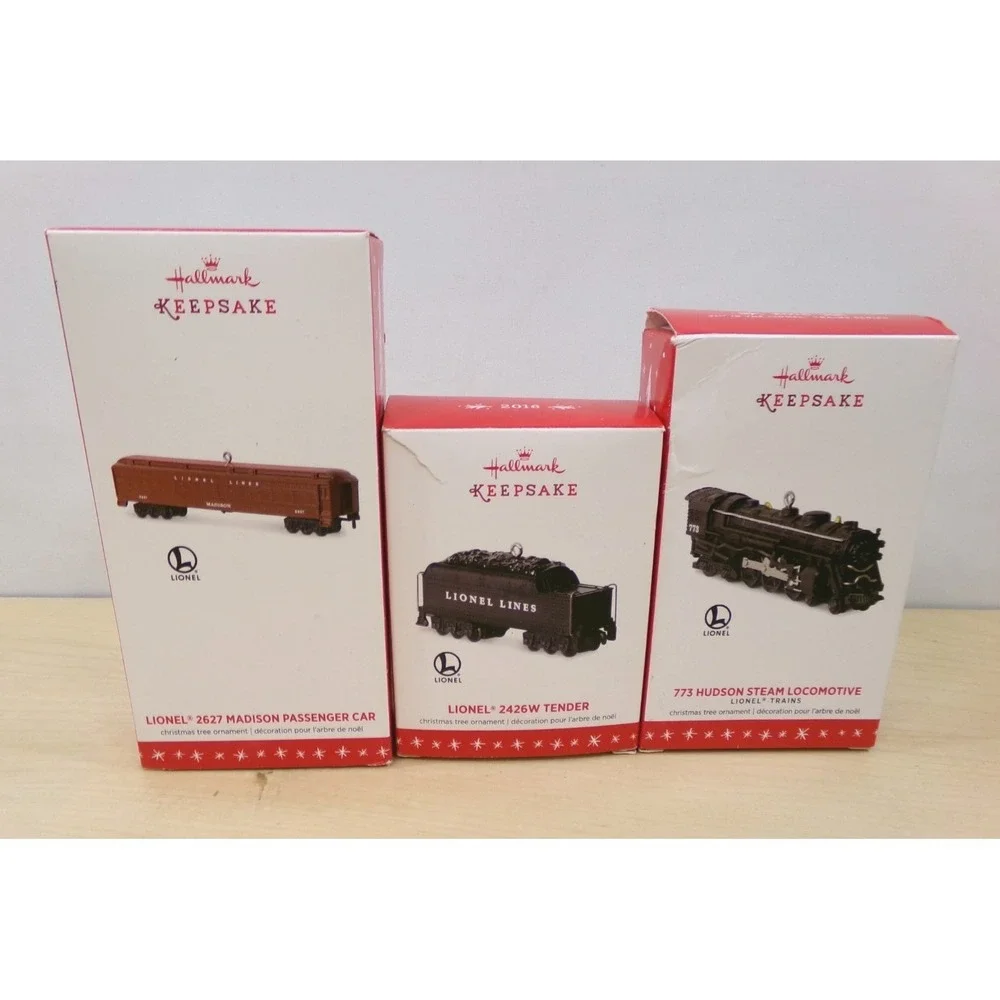 Hallmark Keepsake Christmas Ornaments 2016 Lionel Steam Trains‎ Lot of 3